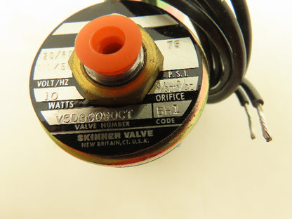 Honeywell Skinner V5D30090CT Solenoid Valve 3-Way NC 120V 75 PSI 1/8" NPT