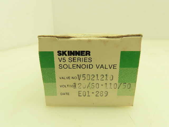 Honeywell Skinner V5D21210 Solenoid Valve 2-Way NO 120V 125 PSI 1/4" NPT