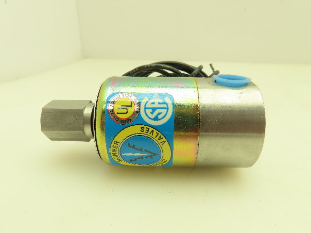 Honeywell Skinner V5D25110 Solenoid Valve 3-Way NC 120V 150PSI 1/4NPT Adjustable