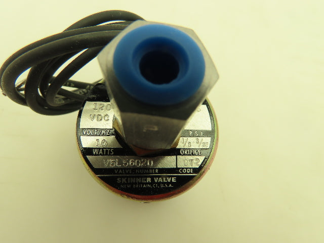 Honeywell Skinner V5L56020 Solenoid Valve 3-Way NO 120VDC 75 PSI 1/8" NPT