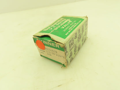 Honeywell Skinner V5D38570 Solenoid Valve 3-Way NC 120V 75 PSI 1/4" NPT