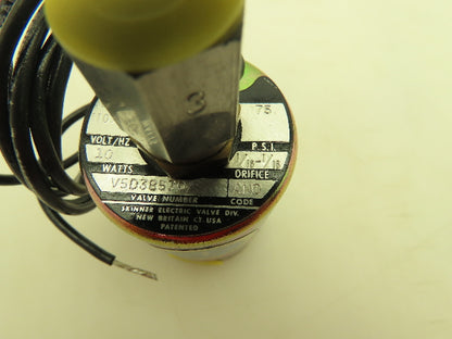Honeywell Skinner V5D38570 Solenoid Valve 3-Way NC 120V 75 PSI 1/4" NPT