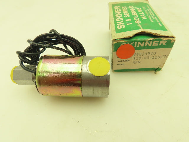 Honeywell Skinner V5D38570 Solenoid Valve 3-Way NC 120V 75 PSI 1/4" NPT