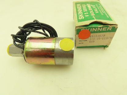 Honeywell Skinner V5D38570 Solenoid Valve 3-Way NC 120V 75 PSI 1/4" NPT