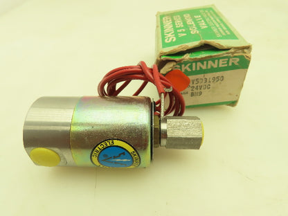 Honeywell Skinner V5D31950 Solenoid Valve 3-Way NC 24VDC 75 PSI 1/8" NPT