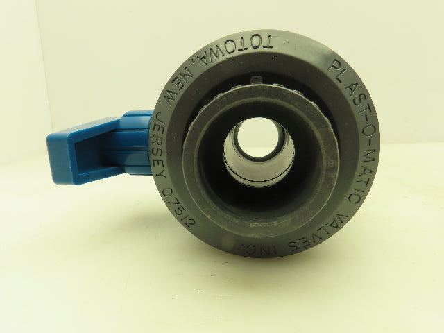 Plast-o-matic MBV125EPS True Blue 1-1/4" NPT Socket True Union Ball Valve EPDM