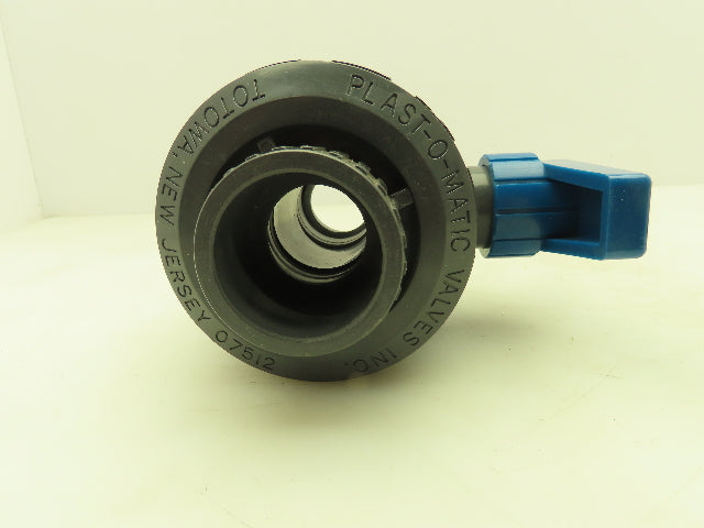 Plast-o-matic MBV125EPS True Blue 1-1/4" NPT Socket True Union Ball Valve EPDM