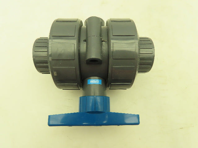Plast-o-matic MBV125EPS True Blue 1-1/4" NPT Socket True Union Ball Valve EPDM