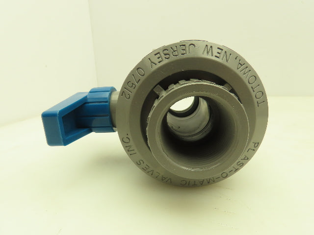 Plastic-o-matic MBV125EPT-CP True Blue 1-1/4" NPT Threaded Union Ball Valve EPDM