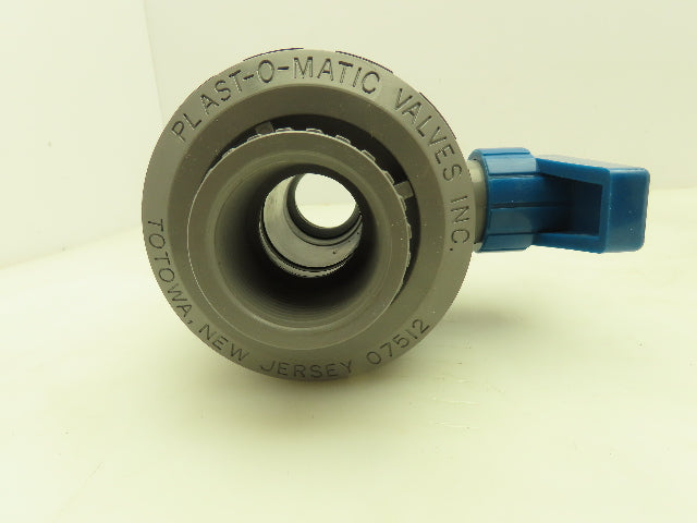 Plastic-o-matic MBV125EPT-CP True Blue 1-1/4" NPT Threaded Union Ball Valve EPDM