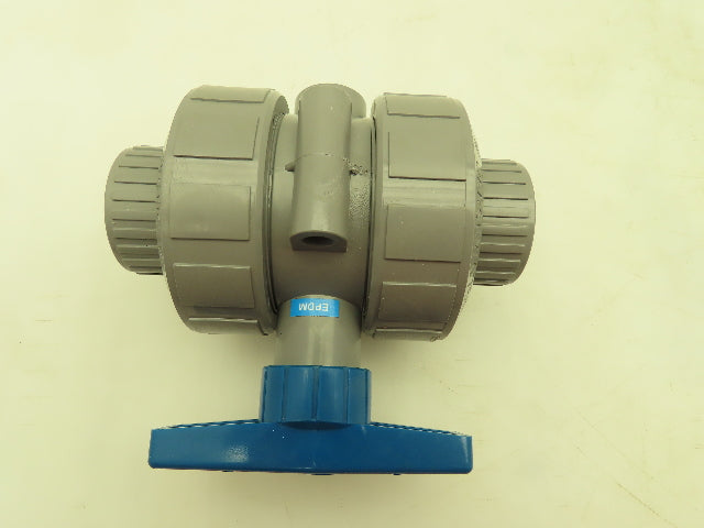 Plastic-o-matic MBV125EPT-CP True Blue 1-1/4" NPT Threaded Union Ball Valve EPDM