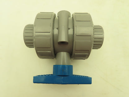 Plastic-o-matic MBV125EPT-CP True Blue 1-1/4" NPT Threaded Union Ball Valve EPDM