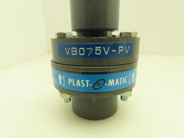 Plast-o-matic VB075V-PV Vacuum Breaker 3/4" NPT Viton Seals PVC