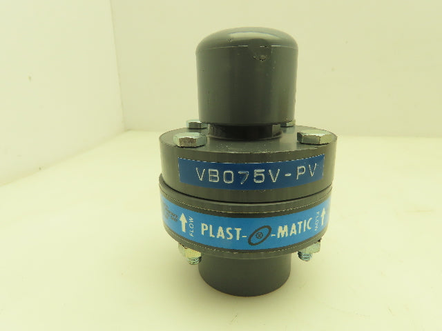 Plast-o-matic VB075V-PV Vacuum Breaker 3/4" NPT Viton Seals PVC