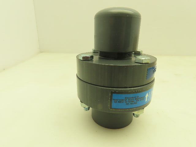 Plast-o-matic VB075V-PV Vacuum Breaker 3/4" NPT Viton Seals PVC