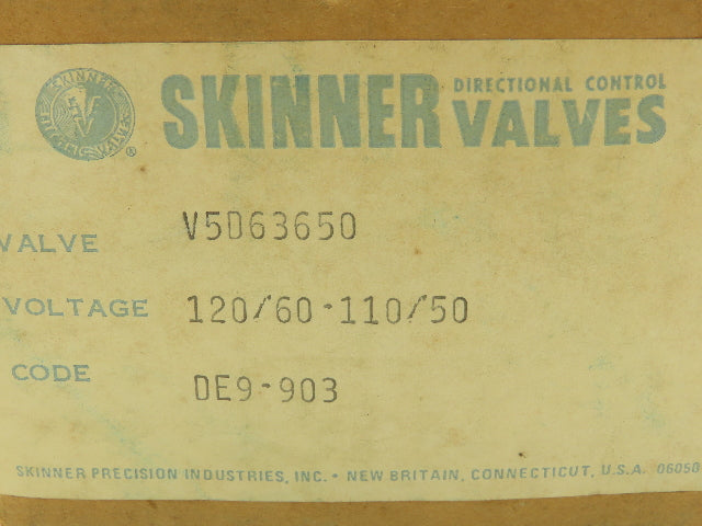 Honeywell Skinner V5D63650 Solenoid Valve 120V 3000 PSI Flange Mount