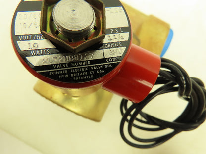 Skinner 2LF2HB8127 Lancer Solenoid Valve 2-Way NC 120V 5-125PSI 1-1/2" NPT