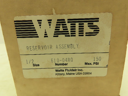 Watts 610-04RQ Pneumatic Air Reservoir Assembly 1/2" NPT 150 PSI