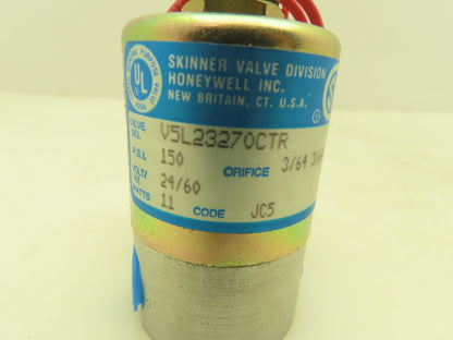 Honeywell Skinner V5L23270 Solenoid Valve 3-Way NC On/Off 120V 150 PSI 1/4"NPT
