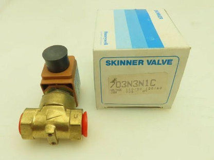 Honeywell Skinner 703N3N1C Brass Solenoid Valve 2-Way NC 120V 3-150 PSI 3/8" NPT