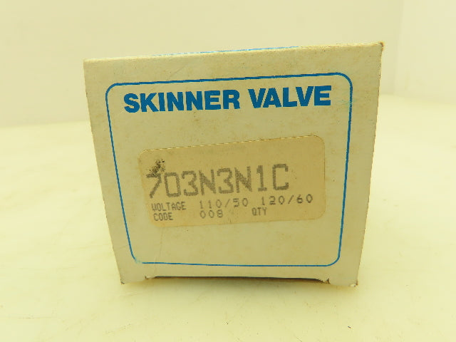 Honeywell Skinner 703N3N1C Brass Solenoid Valve 2-Way NC 120V 3-150 PSI 3/8" NPT