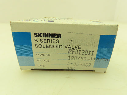 Honeywell Skinner PFB13DX1 Solenoid Valve PFB Series 120V 75 PSI 1/8" NPT