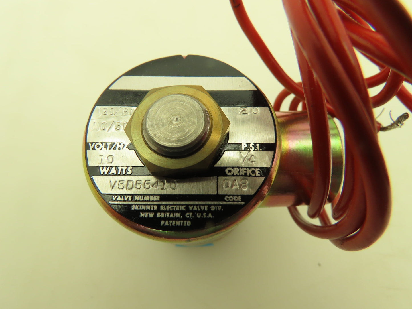 Skinner V5D55410 Solenoid Valve 2-Way NC 120V 20 PSI 1/4" NPT
