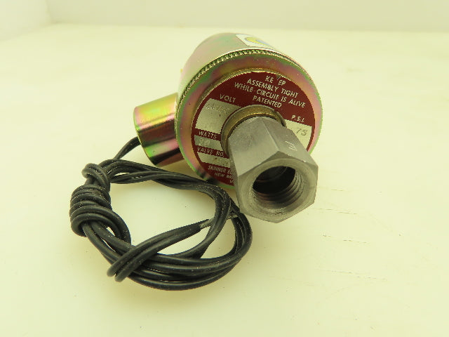 Skinner X5H51850 Solenoid Valve 3-Way NC 24VDC 75 PSI 1/4" NPT
