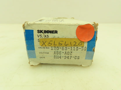 Honeywell Skinner X5L-56120 Solenoid Valve 2-Way NC 120V 15 PSI 1/4" NPT