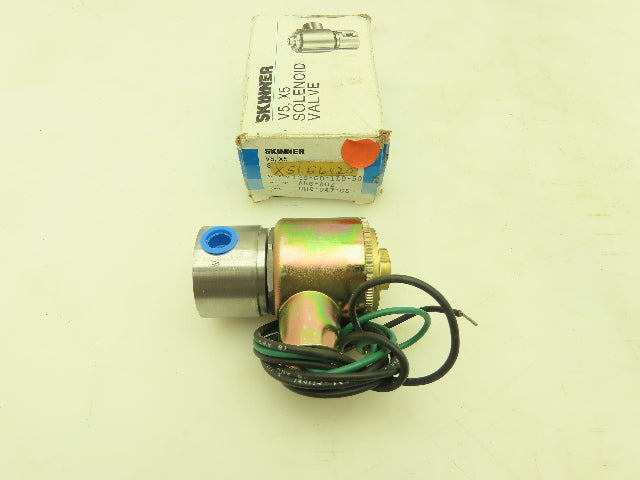 Honeywell Skinner X5L-56120 Solenoid Valve 2-Way NC 120V 15 PSI 1/4" NPT