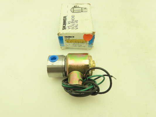 Honeywell Skinner X5L-56120 Solenoid Valve 2-Way NC 120V 15 PSI 1/4" NPT