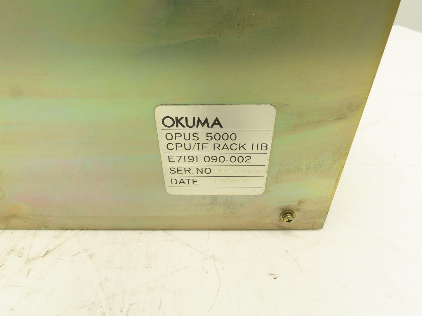 Okuma OPUS 5000 CPU/IF Rack IIB E7191-090-002 w/cards Okuma LB15 Turning Center