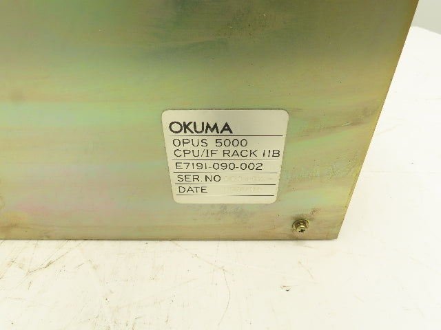 Okuma OPUS 5000 CPU/IF Rack IIB E7191-090-002 w/cards Okuma LB15 Turning Center