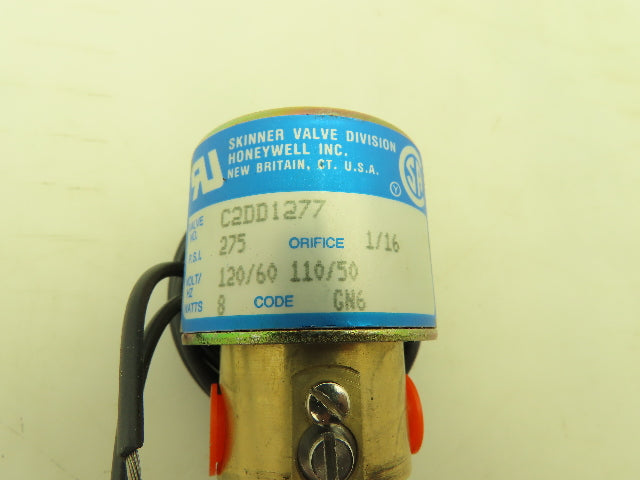 Honeywell Skinner C2DD1277 Solenoid Valve 2-Way NC 120V 275 PSI 1/8" NPT