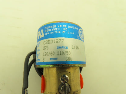 Honeywell Skinner C2DD1277 Solenoid Valve 2-Way NC 120V 275 PSI 1/8" NPT