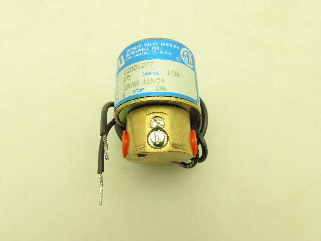 Honeywell Skinner C2DD1277 Solenoid Valve 2-Way NC 120V 275 PSI 1/8" NPT