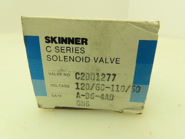 Honeywell Skinner C2DD1277 Solenoid Valve 2-Way NC 120V 275 PSI 1/8" NPT