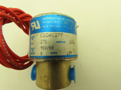 Honeywell Skinner C2DA1277 Solenoid Valve 2-Way NC 480V 60Hz 275 PSI 1/8" NPT