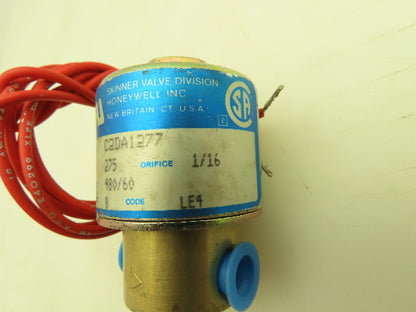 Honeywell Skinner C2DA1277 Solenoid Valve 2-Way NC 480V 60Hz 275 PSI 1/8" NPT