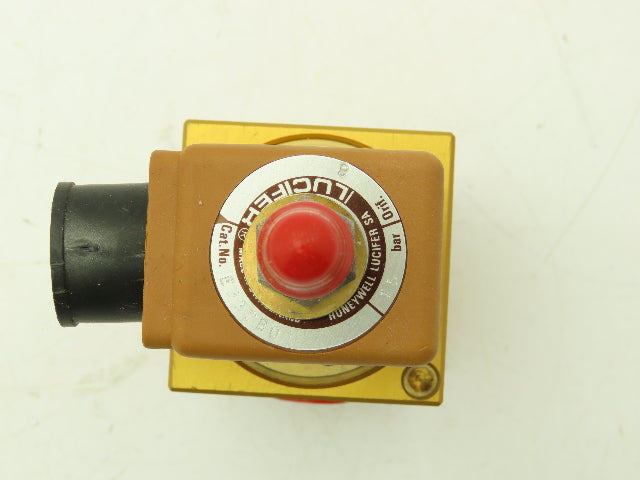 Honeywell Lucifer E332B01 Solenoid Valve 3-Way NO 110VDC 15 bar 217 PSI 1/4"NPT
