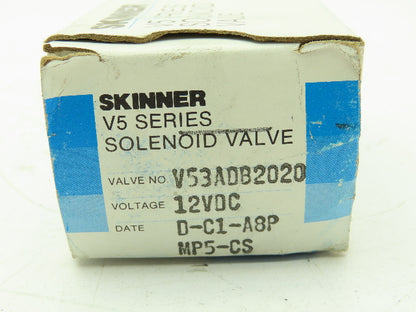 Honeywell Skinner V53ADB2020 Solenoid Valve 3-Way NC 12VDC 20 PSI 1/4" NPT
