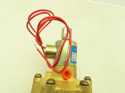 Honeywell Skinner L9LB6090 Brass Solenoid Valve 2-Way NO 12 VDC 1" NPT