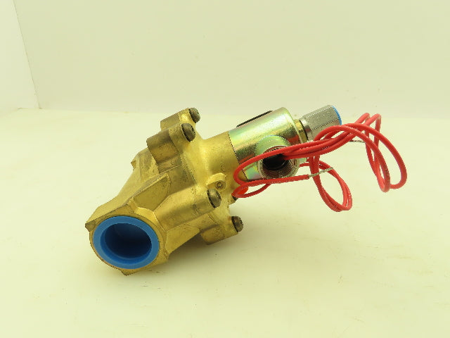 Honeywell Skinner L9LB6090 Brass Solenoid Valve 2-Way NO 12 VDC 1" NPT