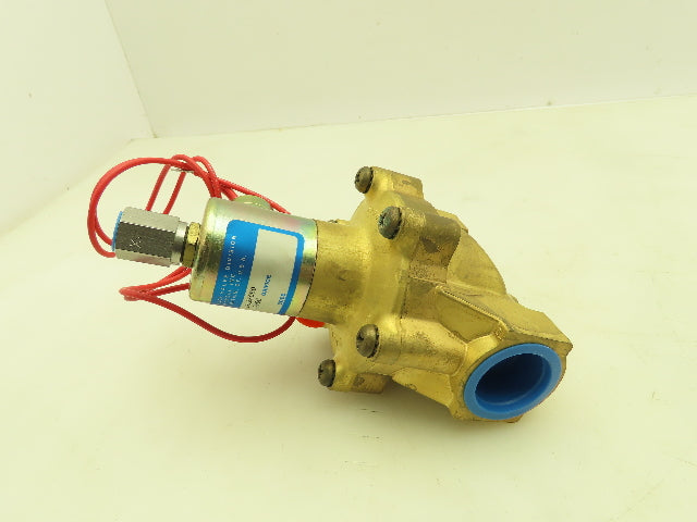 Honeywell Skinner L9LB6090 Brass Solenoid Valve 2-Way NO 12 VDC 1" NPT