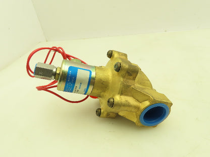 Honeywell Skinner L9LB6090 Brass Solenoid Valve 2-Way NO 12 VDC 1" NPT