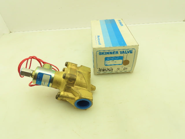 Honeywell Skinner L9LB6090 Brass Solenoid Valve 2-Way NO 12 VDC 1" NPT