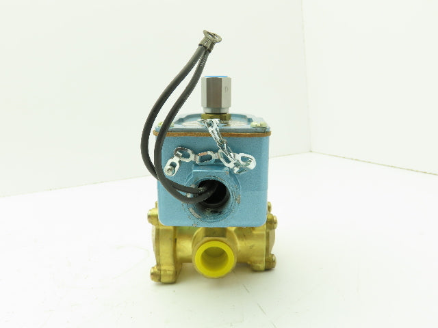 Honeywell Skinner L5LX3 Brass Solenoid Valve 3-Way NC 120V 10-150 PSI 1/2" NPT