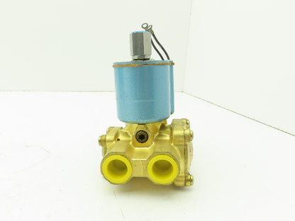 Honeywell Skinner L5LX3 Brass Solenoid Valve 3-Way NC 120V 10-150 PSI 1/2" NPT