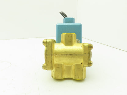Honeywell Skinner L5LX3 Brass Solenoid Valve 3-Way NC 120V 10-150 PSI 1/2" NPT