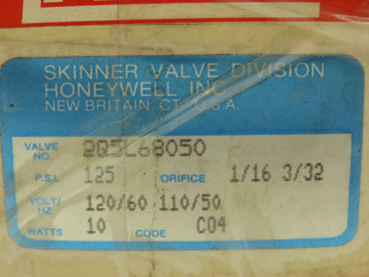 Skinner Lancer 2Q5L68050 Solenoid Valve 3-Way NC 120V 125 PSI 1/4" Quick Exhaust